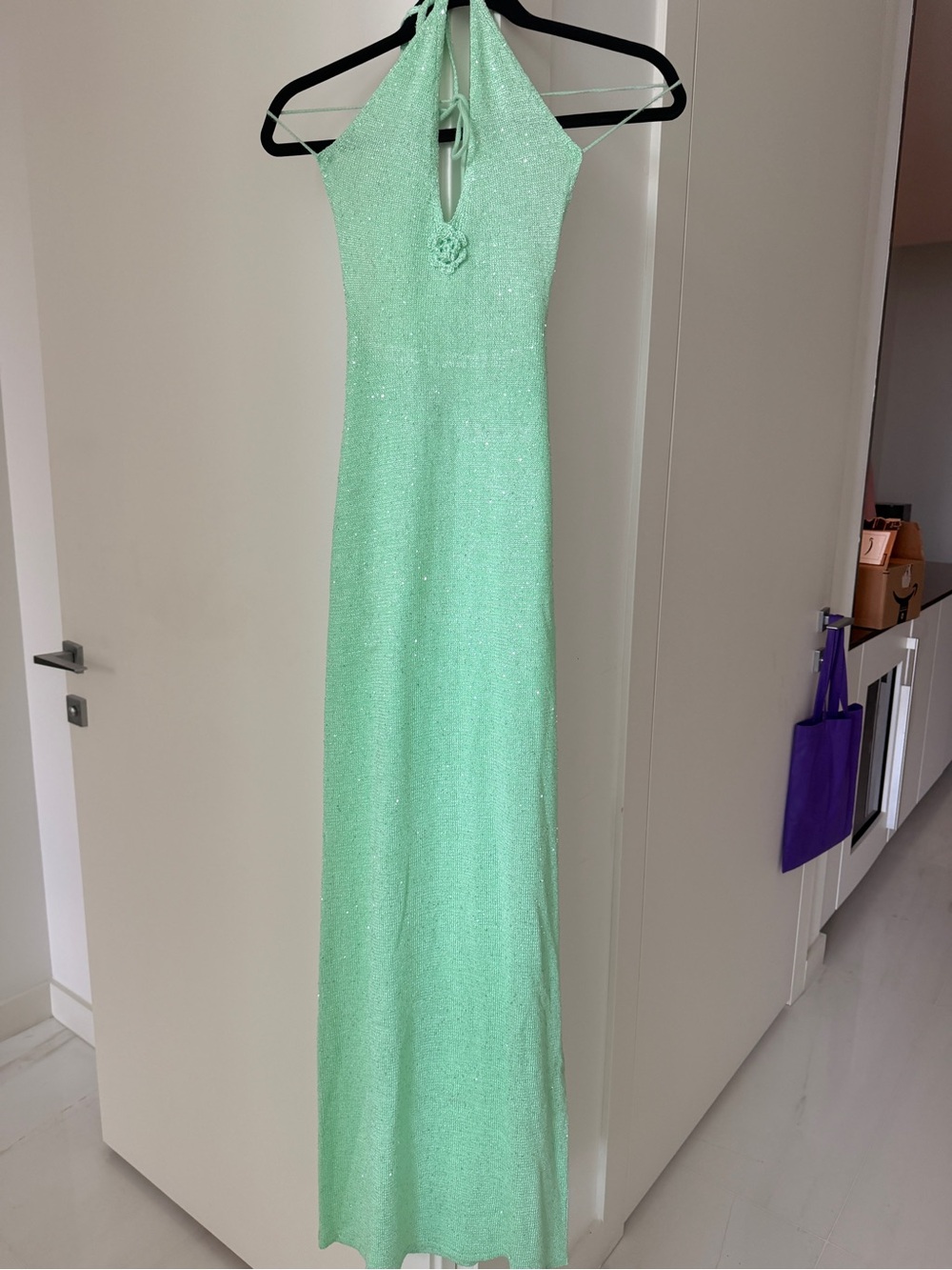 Peppermayo Mint Green Halter Backless Maxi Dress